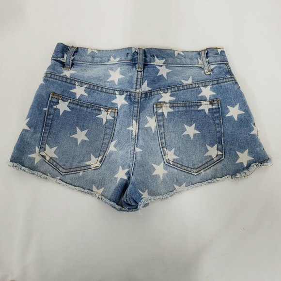 Forever 21 Stars Jean Shorts Women Size 25 - Picture 2 of 4
